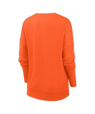 Women's Orange Chicago Bears Rewind Playback Icon Performance Pullover Sweatshirt Orange $41.59 Sweatshirts