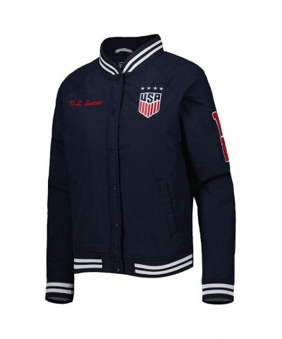 Women's 5th & Ocean by Navy USWNT Throwback Raglan V-Neck Full-Snap Jacket Navy $64.00 Jackets