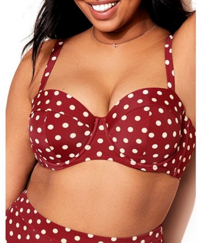 Vivien Women's Plus-Size Swimwear Bikini Top Red $29.12 Swimsuits