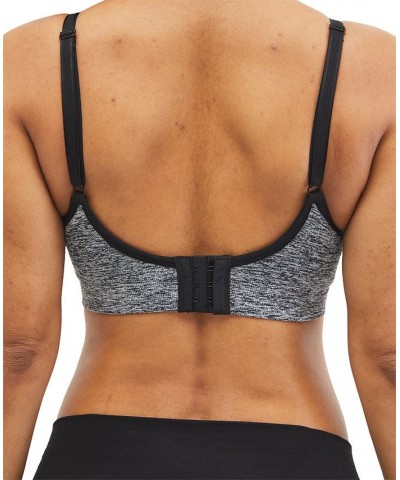 Seamless Full-Coverage Clip-Down Nursing Bra Black Heather Space Dye $17.40 Bras