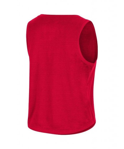 Women's Scarlet Nebraska Huskers Hang Ten Scoop Neck Cropped Tank Top Scarlet $18.89 Tops