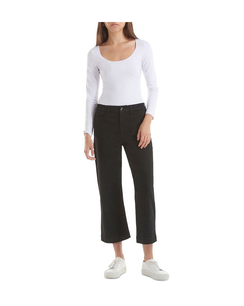 by 7 For All Mankind Women's Cropped Wide-Leg Jeans Black $46.87 Jeans