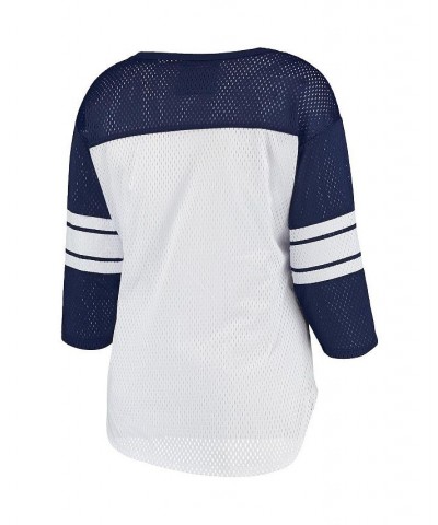 Women's White Navy Tennessee Titans First Team Three-Quarter Sleeve Mesh T-shirt White, Navy $25.91 Tops