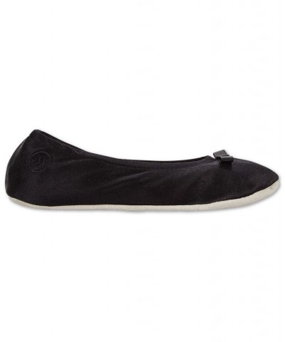 Isotoner Satin Ballerina Slippers Black $16.00 Shoes