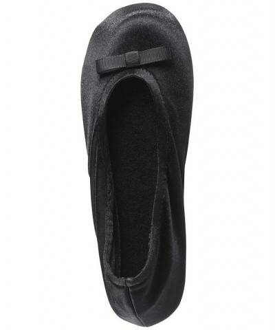 Isotoner Satin Ballerina Slippers Black $16.00 Shoes