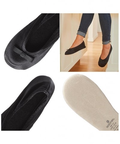 Isotoner Satin Ballerina Slippers Black $16.00 Shoes