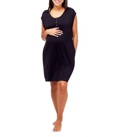 Clementine Nursing Nightie Black $35.88 Sleepwear