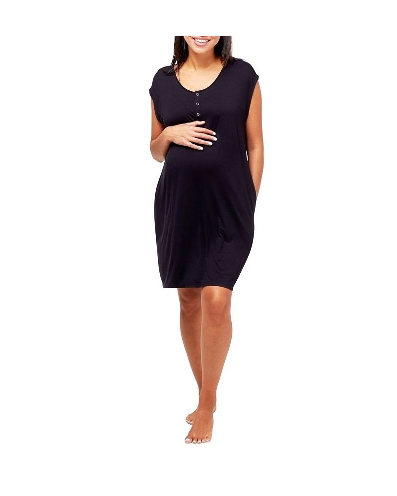 Clementine Nursing Nightie Black $35.88 Sleepwear