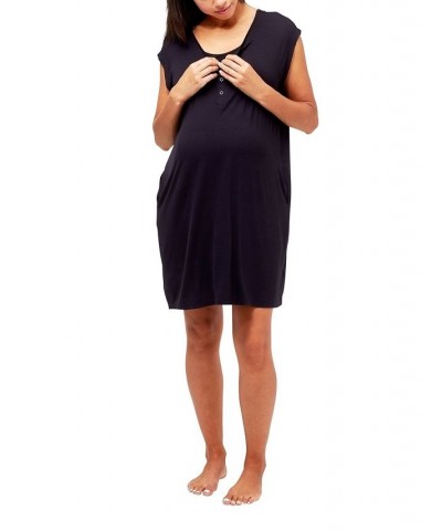 Clementine Nursing Nightie Black $35.88 Sleepwear