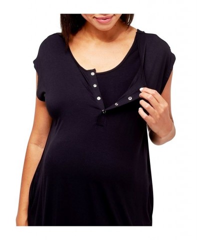 Clementine Nursing Nightie Black $35.88 Sleepwear