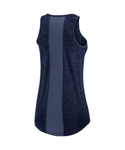 Women's Navy Minnesota Twins Logo Fade High Neck Performance Tank Top Navy $23.00 Tops