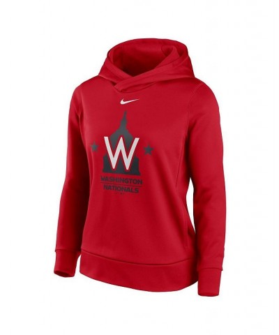 Women's Red Washington Nationals Alternate Logo Performance Pullover Hoodie Red $36.90 Sweatshirts