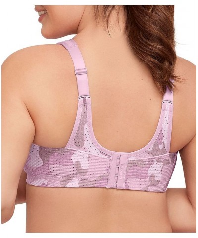 Women's Full Figure Plus Size Adjustable Wirefree Sports Bra Pink $21.91 Bras