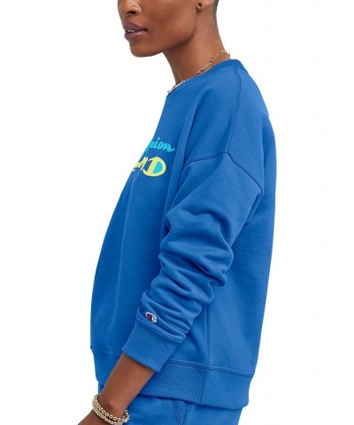 Women's Powerblend Graphic-Print Sweatshirt Blue $19.48 Sweatshirts