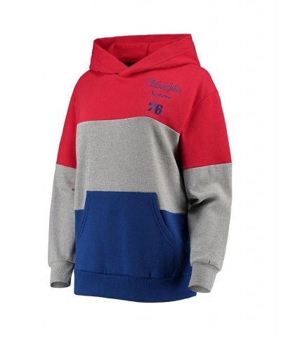 Women's Gray and Royal Philadelphia 76ers Assist Colorblock Pullover Hoodie Gray, Royal $31.50 Sweatshirts