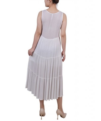 Petite Sleeveless Surplice Tiered Dress White $23.01 Dresses