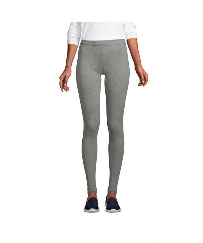 Women's Petite High Rise Serious Sweats Fleece Lined Pocket Leggings Gray $32.18 Pants