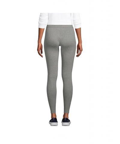 Women's Petite High Rise Serious Sweats Fleece Lined Pocket Leggings Gray $32.18 Pants