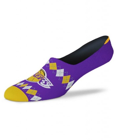 Women's Los Angeles Lakers Micro Argyle No-Show Socks Multi $11.95 Socks