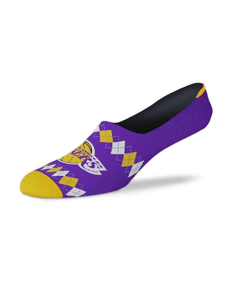 Women's Los Angeles Lakers Micro Argyle No-Show Socks Multi $11.95 Socks