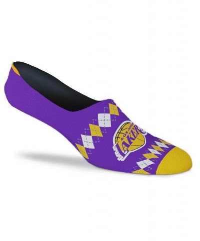 Women's Los Angeles Lakers Micro Argyle No-Show Socks Multi $11.95 Socks