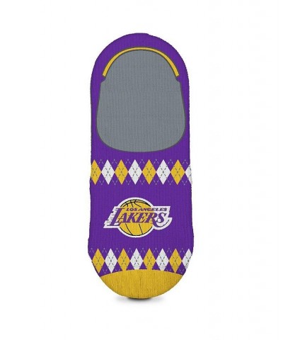 Women's Los Angeles Lakers Micro Argyle No-Show Socks Multi $11.95 Socks