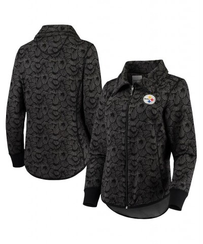 Women's Black Pittsburgh Steelers Sport Shell We Dance Tri-Blend Full-Zip Sweatshirt Black $49.50 Sweatshirts