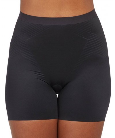 Women's Thinstincts 2.0 High-Waisted Mid-Thigh Girl Shorts Very Black $29.76 Shapewear