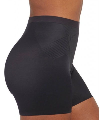 Women's Thinstincts 2.0 High-Waisted Mid-Thigh Girl Shorts Very Black $29.76 Shapewear