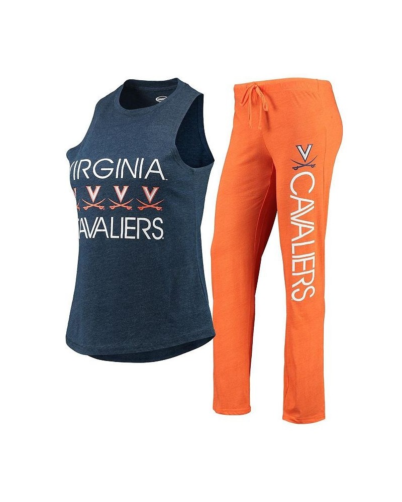 Women's Orange Navy Virginia Cavaliers Tank Top and Pants Sleep Set Orange, Navy $32.50 Pajama