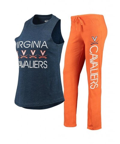 Women's Orange Navy Virginia Cavaliers Tank Top and Pants Sleep Set Orange, Navy $32.50 Pajama