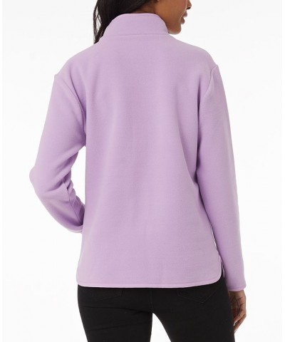 Women's Fleece Half-Snap Top Regal Orchid $12.06 Tops