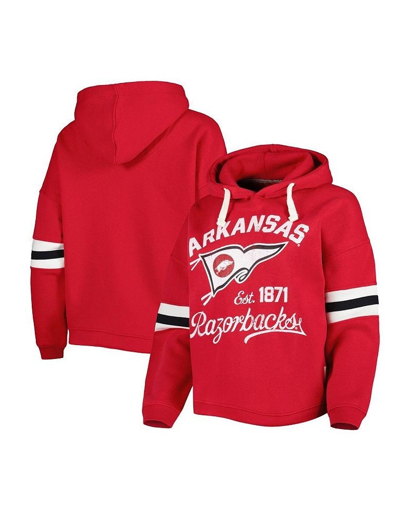 Women's Cardinal Arkansas Razorbacks Super Pennant Pullover Hoodie Cardinal $32.00 Sweatshirts