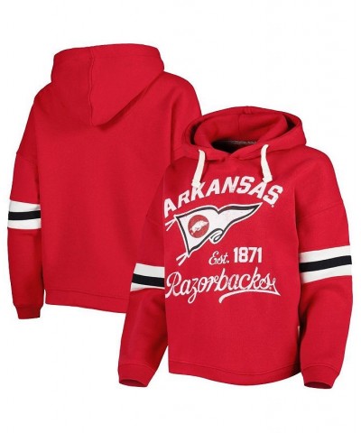 Women's Cardinal Arkansas Razorbacks Super Pennant Pullover Hoodie Cardinal $32.00 Sweatshirts