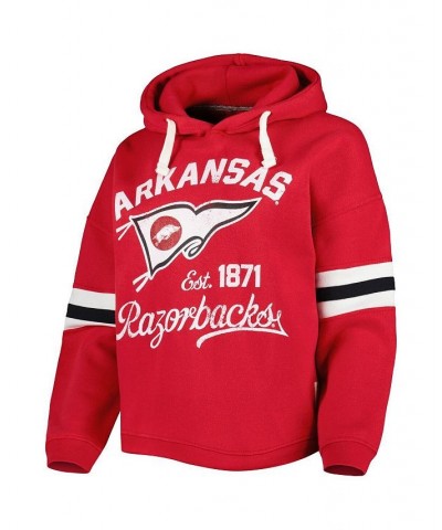 Women's Cardinal Arkansas Razorbacks Super Pennant Pullover Hoodie Cardinal $32.00 Sweatshirts