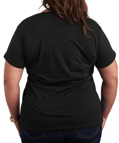 Trendy Plus Size Bunny Graphic T-shirt Black $22.23 Tops