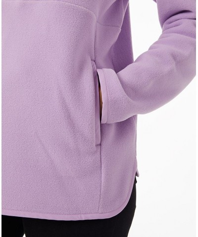 Women's Fleece Half-Snap Top Regal Orchid $12.06 Tops