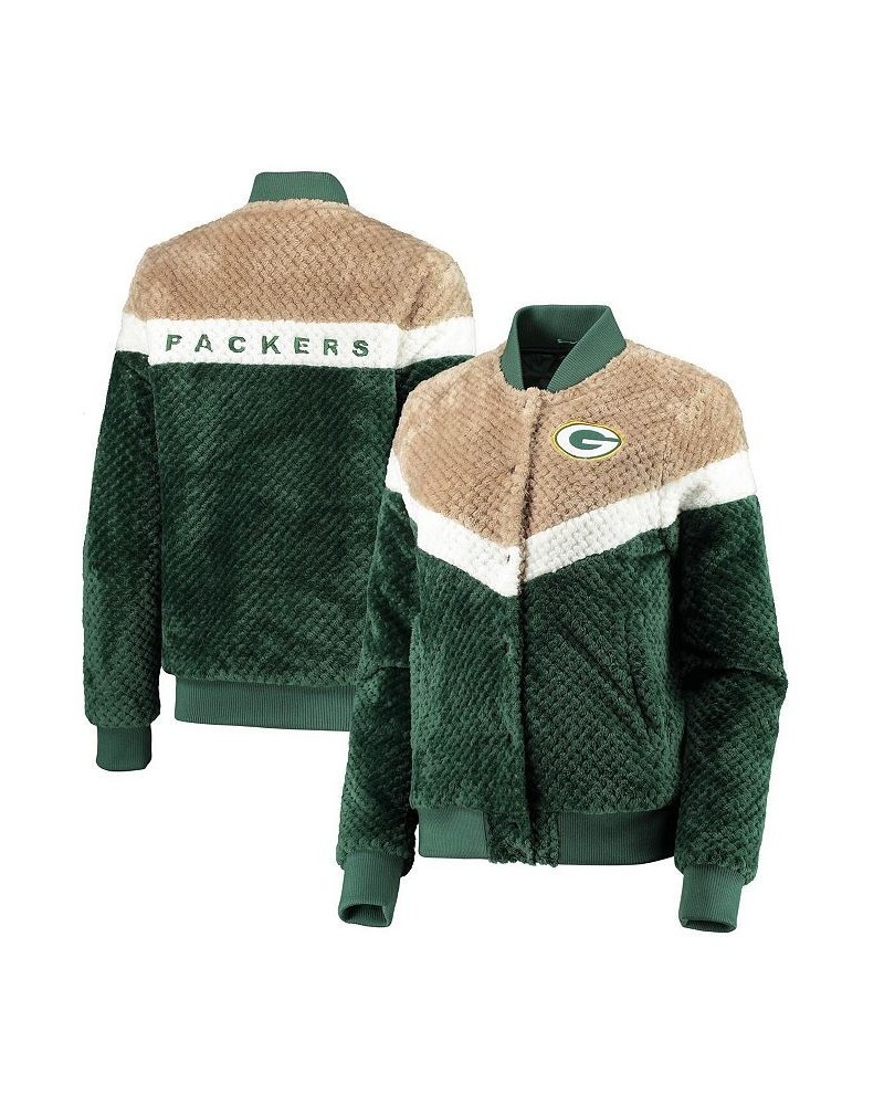 Women's Green Cream Green Bay Packers Riot Squad Sherpa Full-Snap Jacket Green, Cream $67.20 Jackets