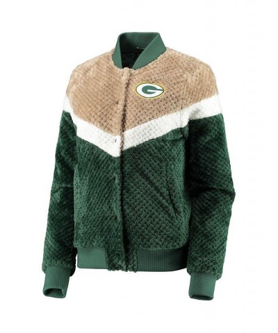 Women's Green Cream Green Bay Packers Riot Squad Sherpa Full-Snap Jacket Green, Cream $67.20 Jackets