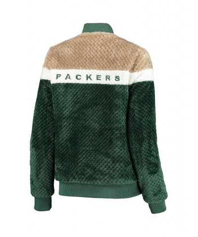 Women's Green Cream Green Bay Packers Riot Squad Sherpa Full-Snap Jacket Green, Cream $67.20 Jackets